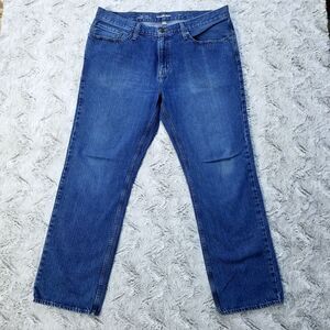 Goodfellow Co Jeans Mens 40x32 Blue Regular Straight Dark Wash American Denim